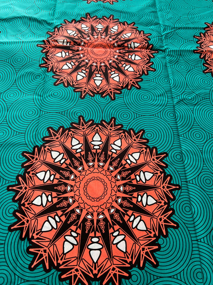 Polycotton African Fabric 6 Yards Soft Ankara Wax Print Material