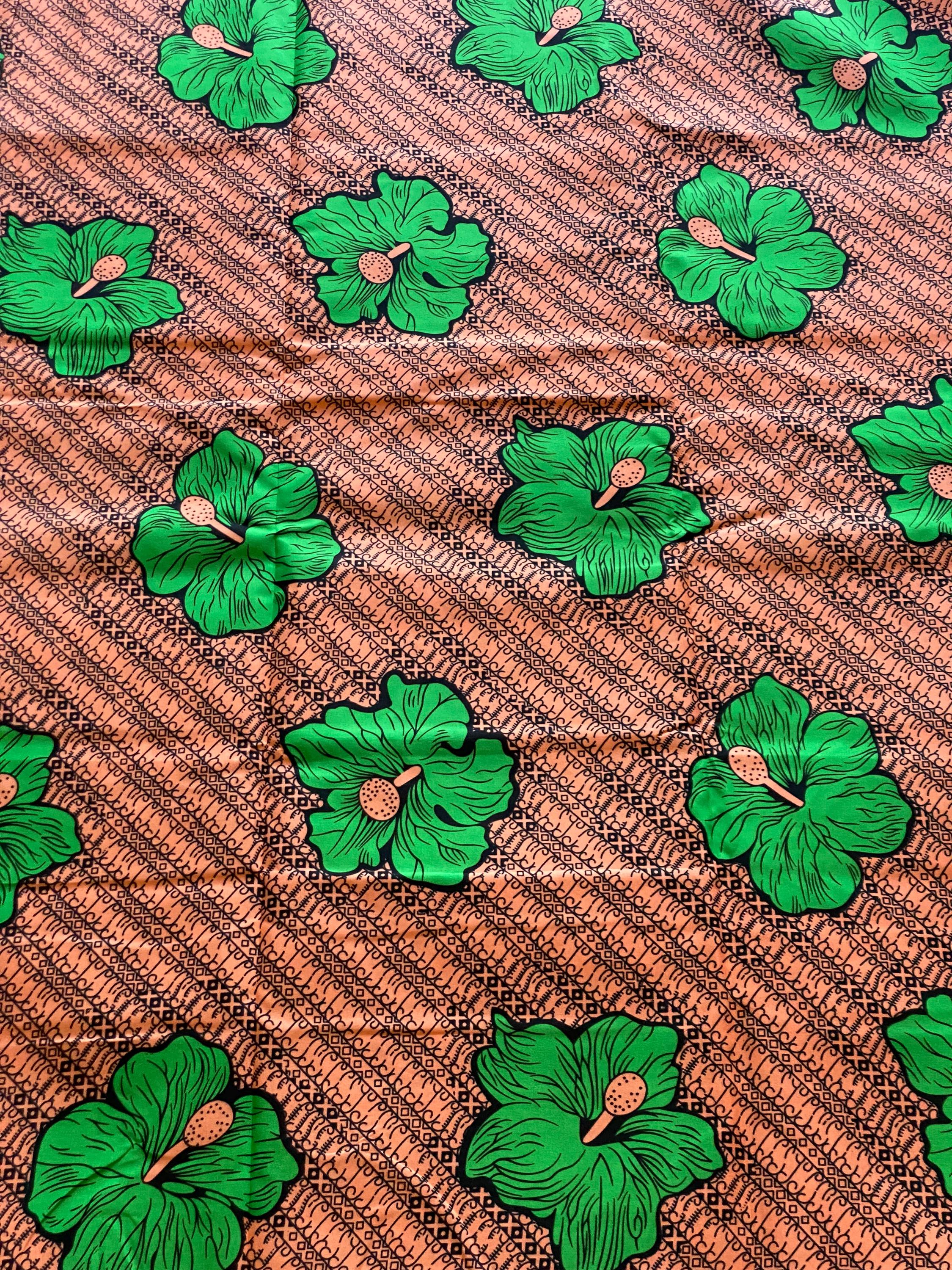 Polycotton African Fabric 6 Yards Soft Ankara Wax Print Material