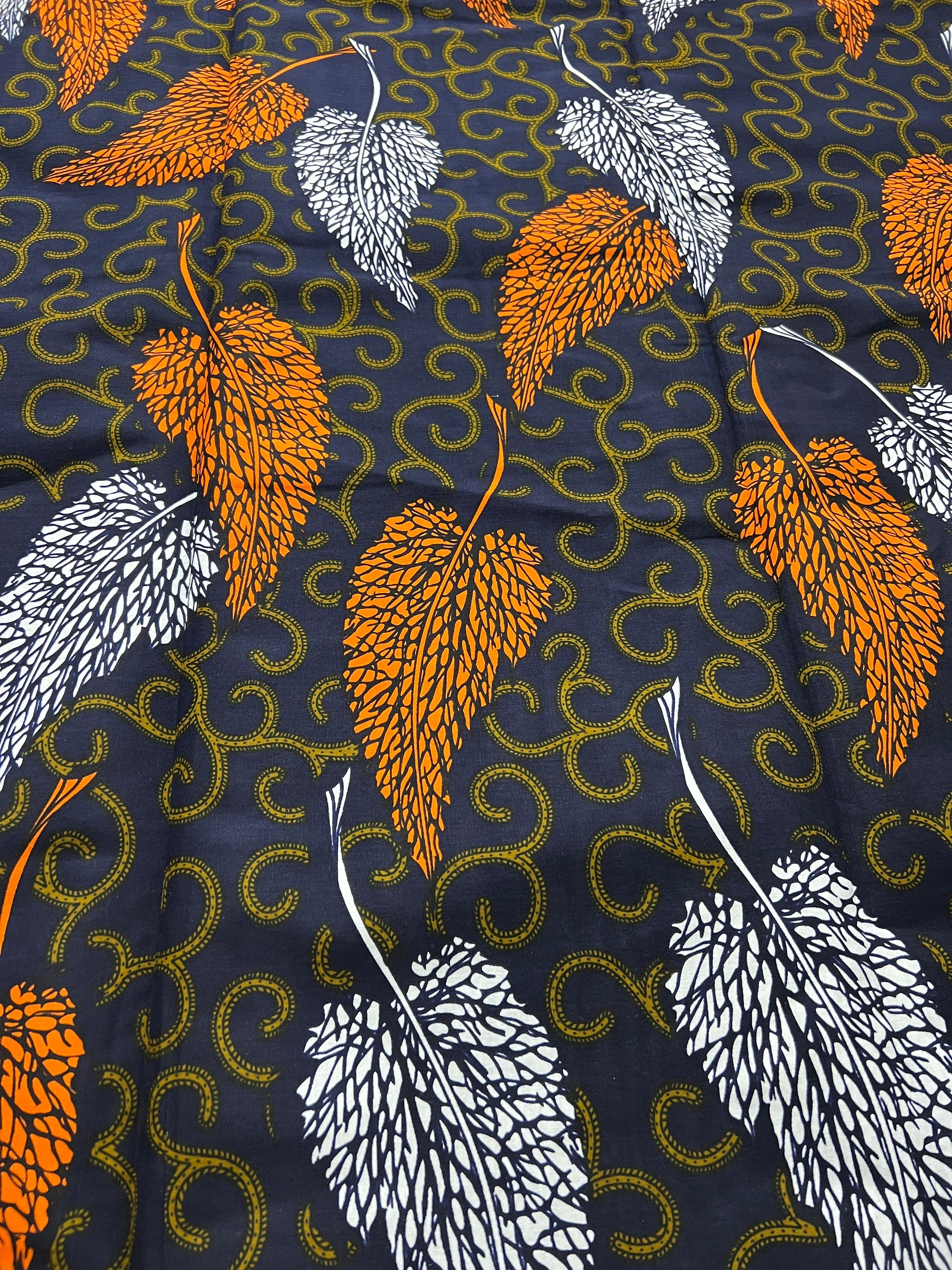 African Wax Print Fabric: Ankara Cotton, 6 Yards