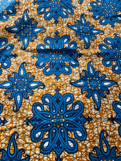 Polycotton African Fabric 6 Yards Soft Ankara Wax Print Material