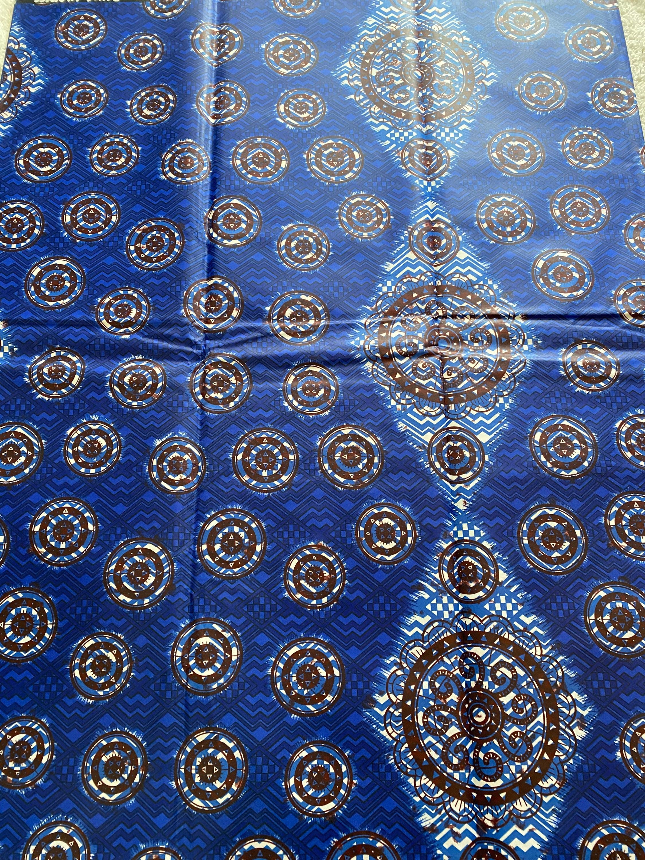 Polycotton African Fabric 6 Yards Soft Ankara Wax Print Material