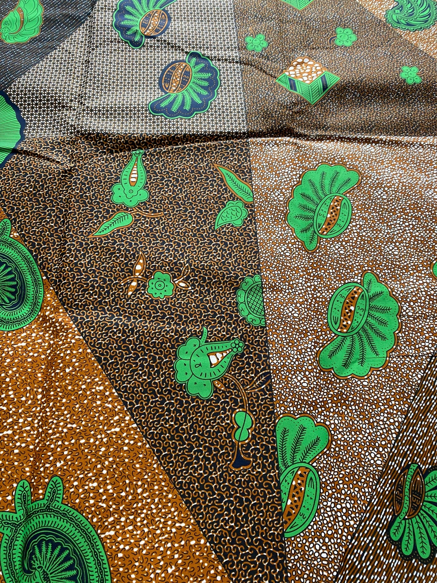 Polycotton African Fabric 6 Yards Soft Ankara Wax Print Material