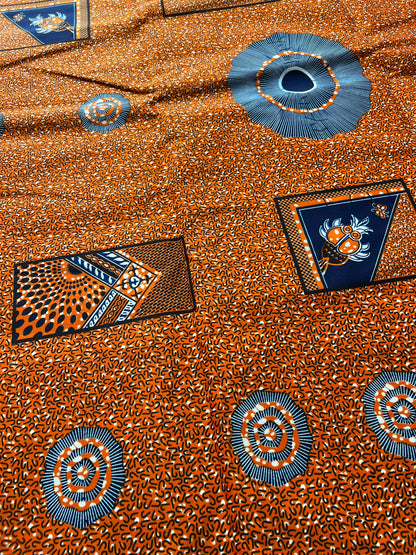 Polycotton African Fabric 6 Yards Soft Ankara Wax Print Material