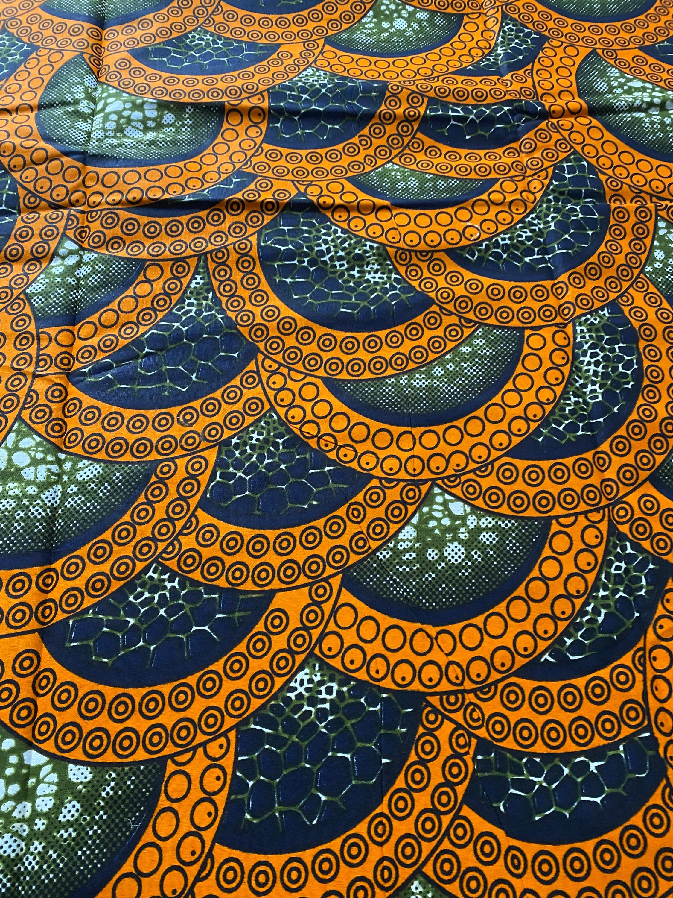 Bold Ankara African Print Fabric: 6 Yards 100% Cotton Wax Print