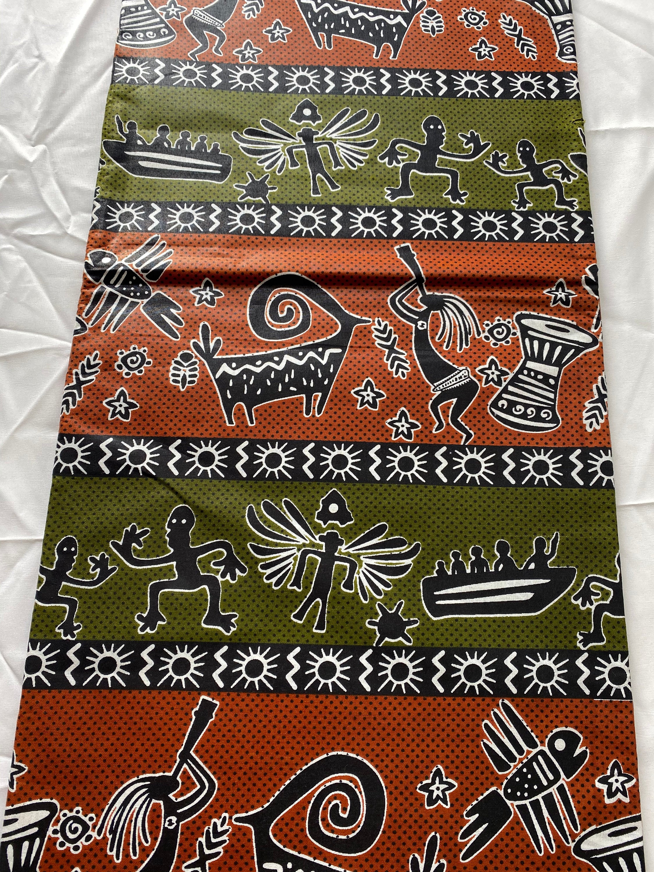 Mud Print Fabric 6 Yards African Tribal Wax Print Cloth