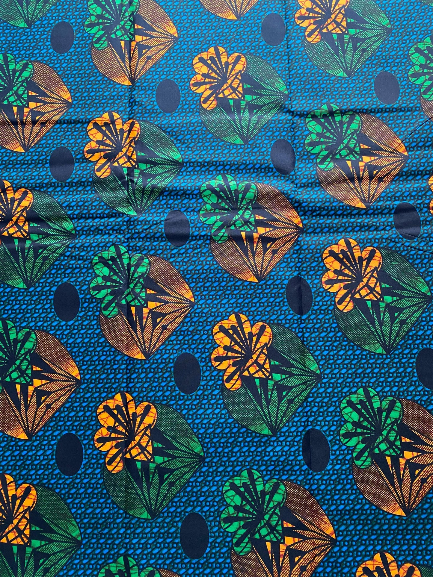 Polycotton African Fabric 6 Yards Soft Ankara Wax Print Material