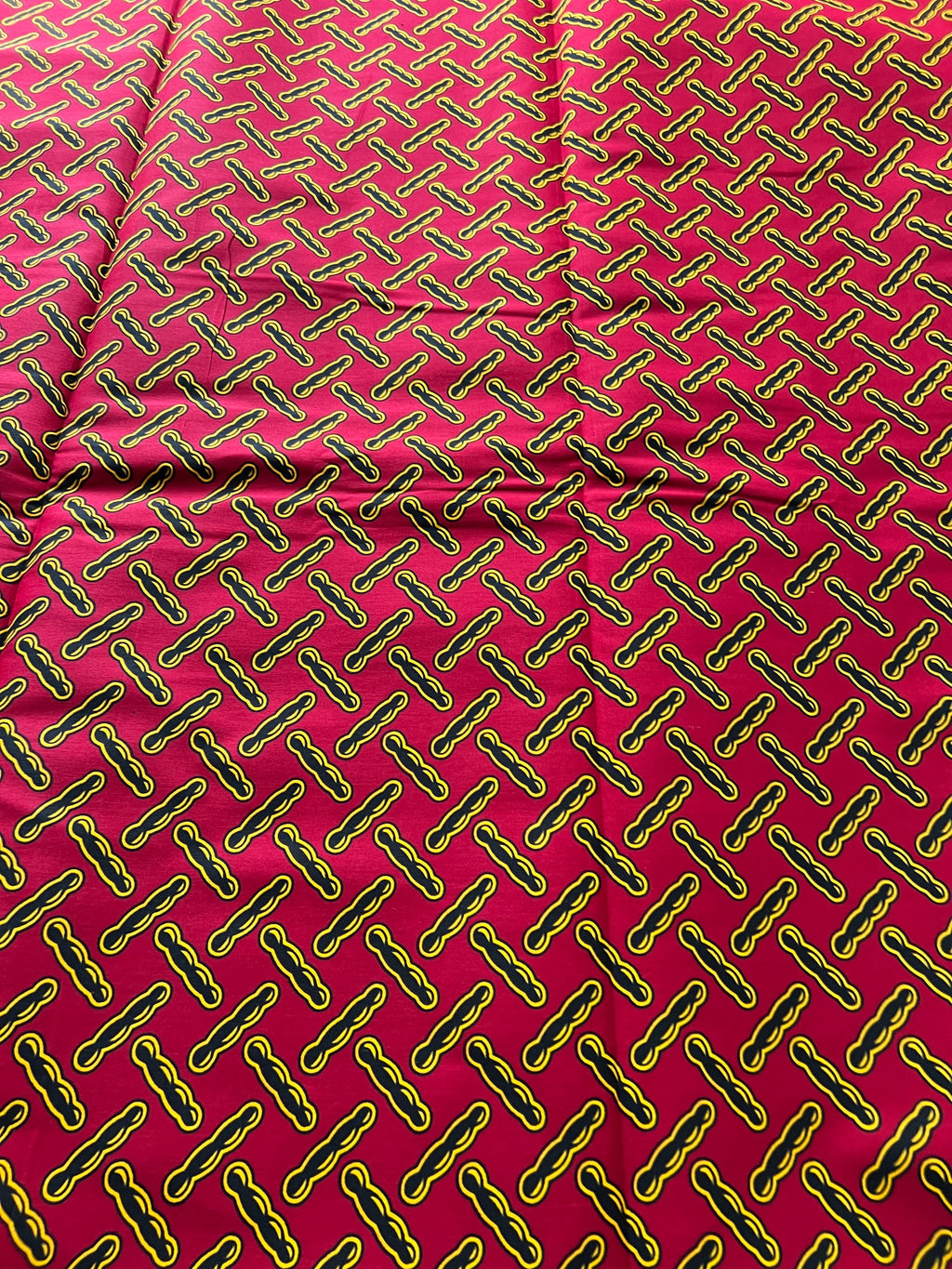 African Wax Print Fabric: Multicoloured Cotton Textile, 6 Yard