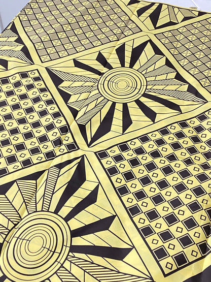 Polycotton African Fabric 6 Yards Soft Ankara Wax Print Material