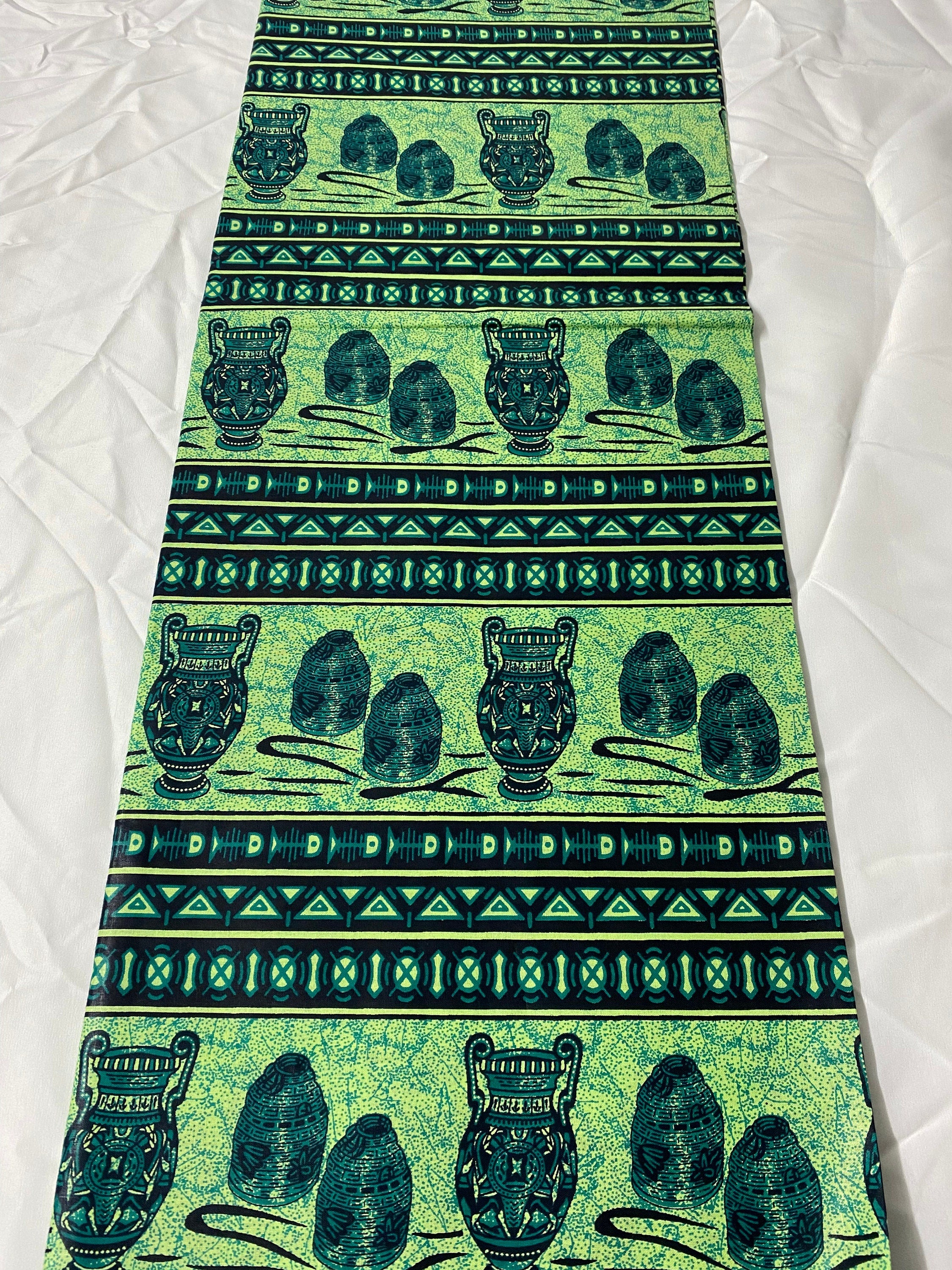 African Wax Print Fabric: Tribal Home Decor Apparel Fabric By The Yard