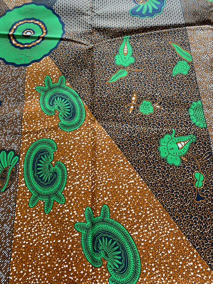 Polycotton African Fabric 6 Yards Soft Ankara Wax Print Material