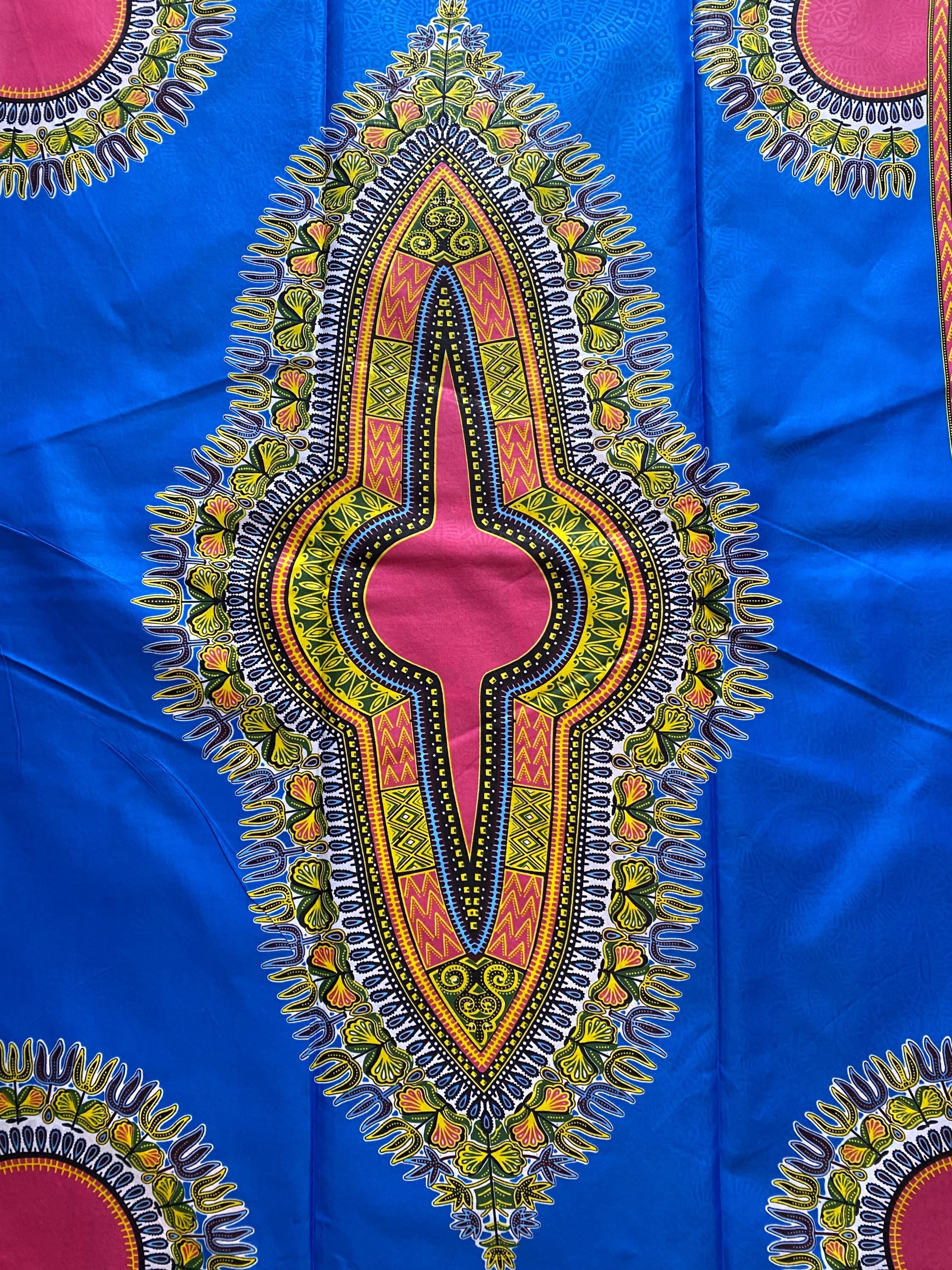 Dashiki Angelina African Wax Print Fabric – 6 Yards Cotton Ankara