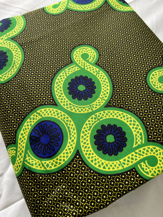 Polycotton African Fabric 6 Yards Soft Ankara Wax Print Material