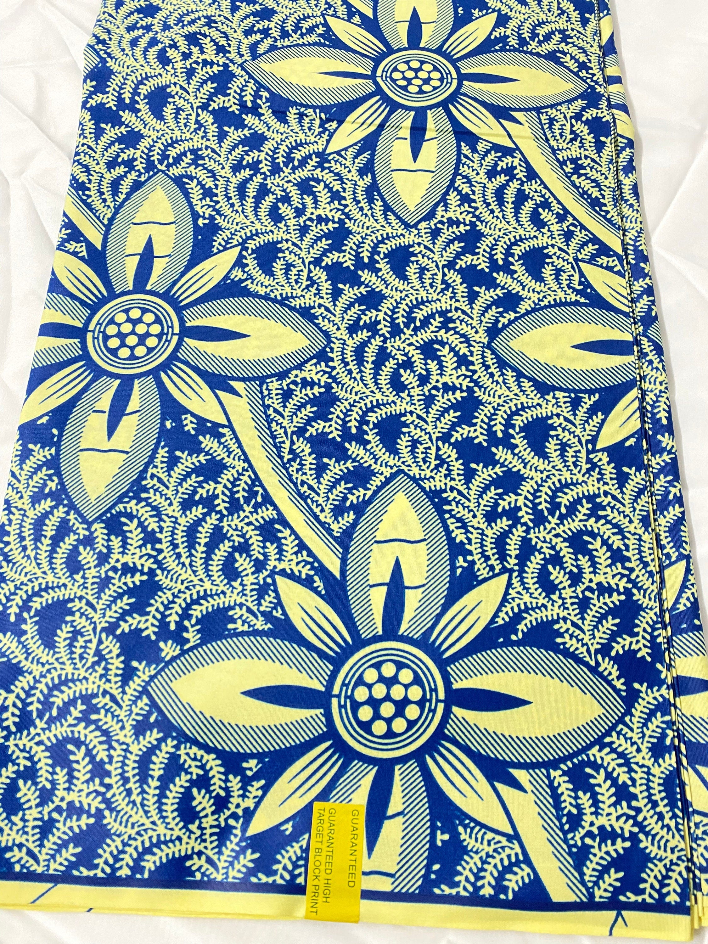 Polycotton African Fabric 6 Yards Soft Ankara Wax Print Material