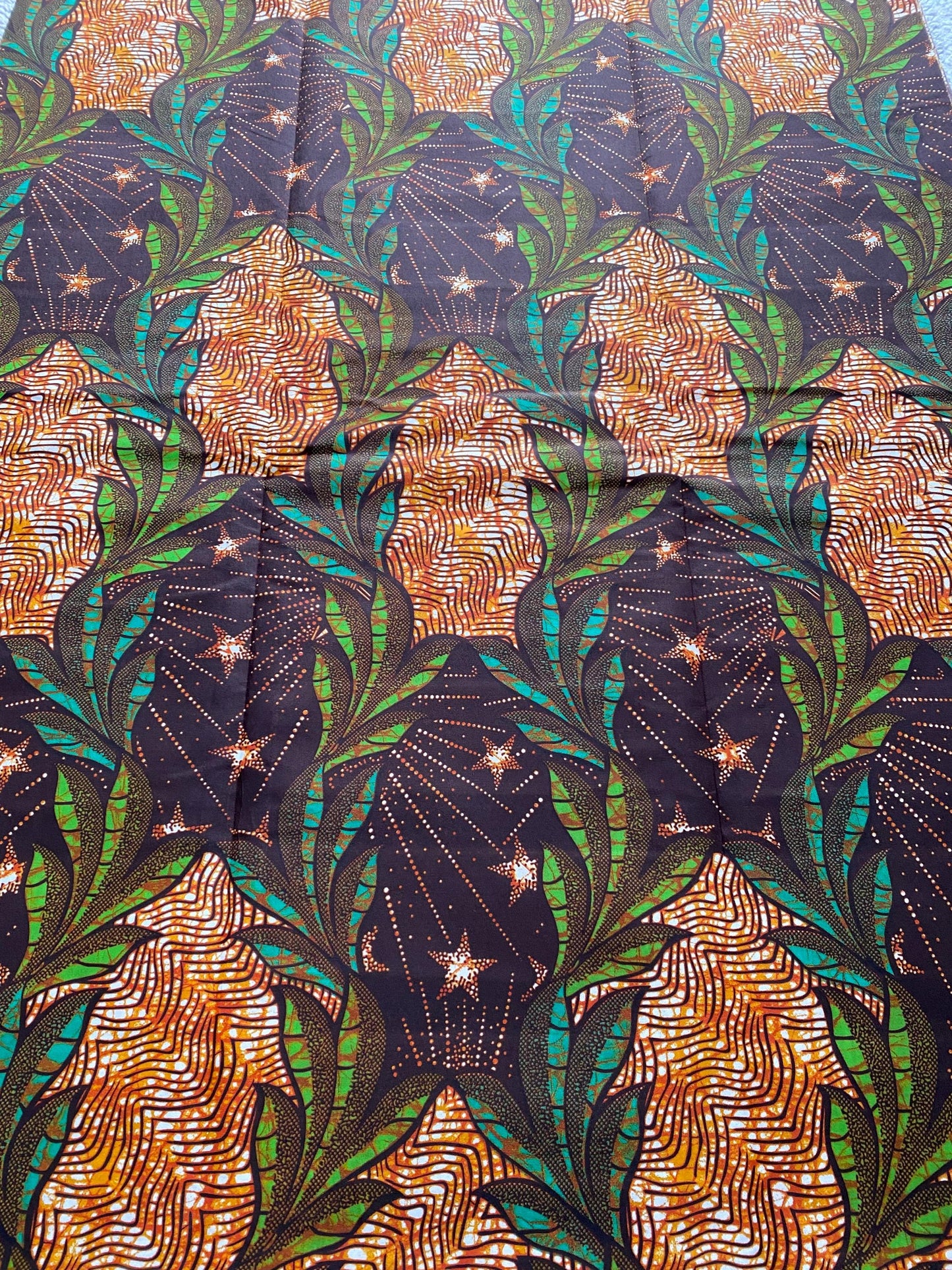 Polycotton African Fabric 6 Yards Soft Ankara Wax Print Material