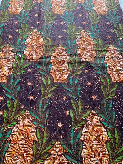 Polycotton African Fabric 6 Yards Soft Ankara Wax Print Material