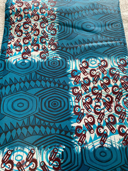 Polycotton African Fabric 6 Yards Soft Ankara Wax Print Material