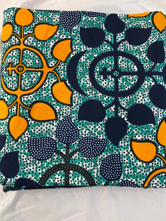 Polycotton African Fabric 6 Yards Soft Ankara Wax Print Material