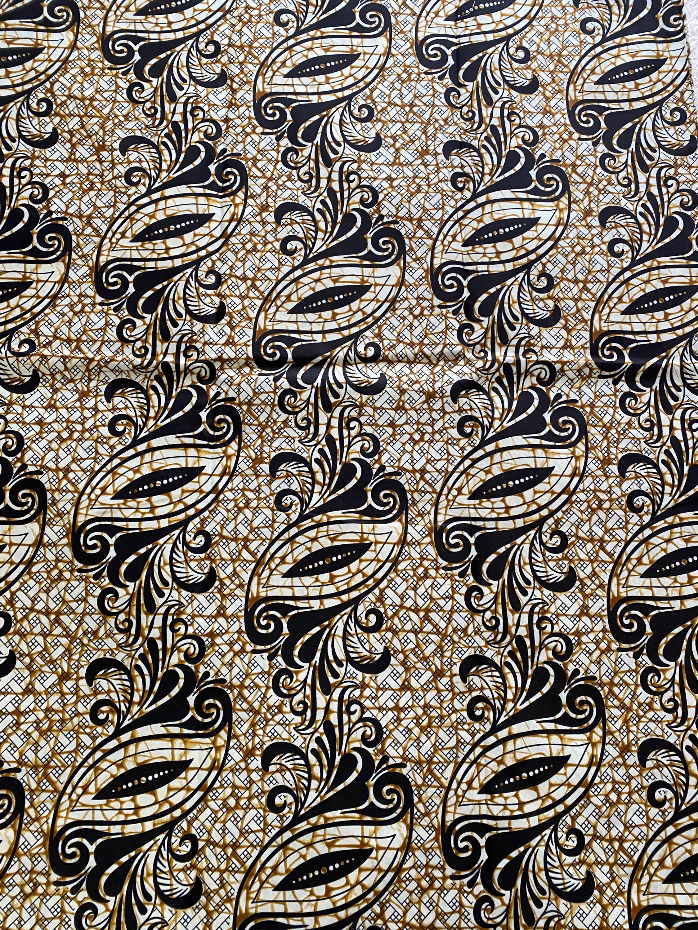 Polycotton African Fabric 6 Yards Soft Ankara Wax Print Material