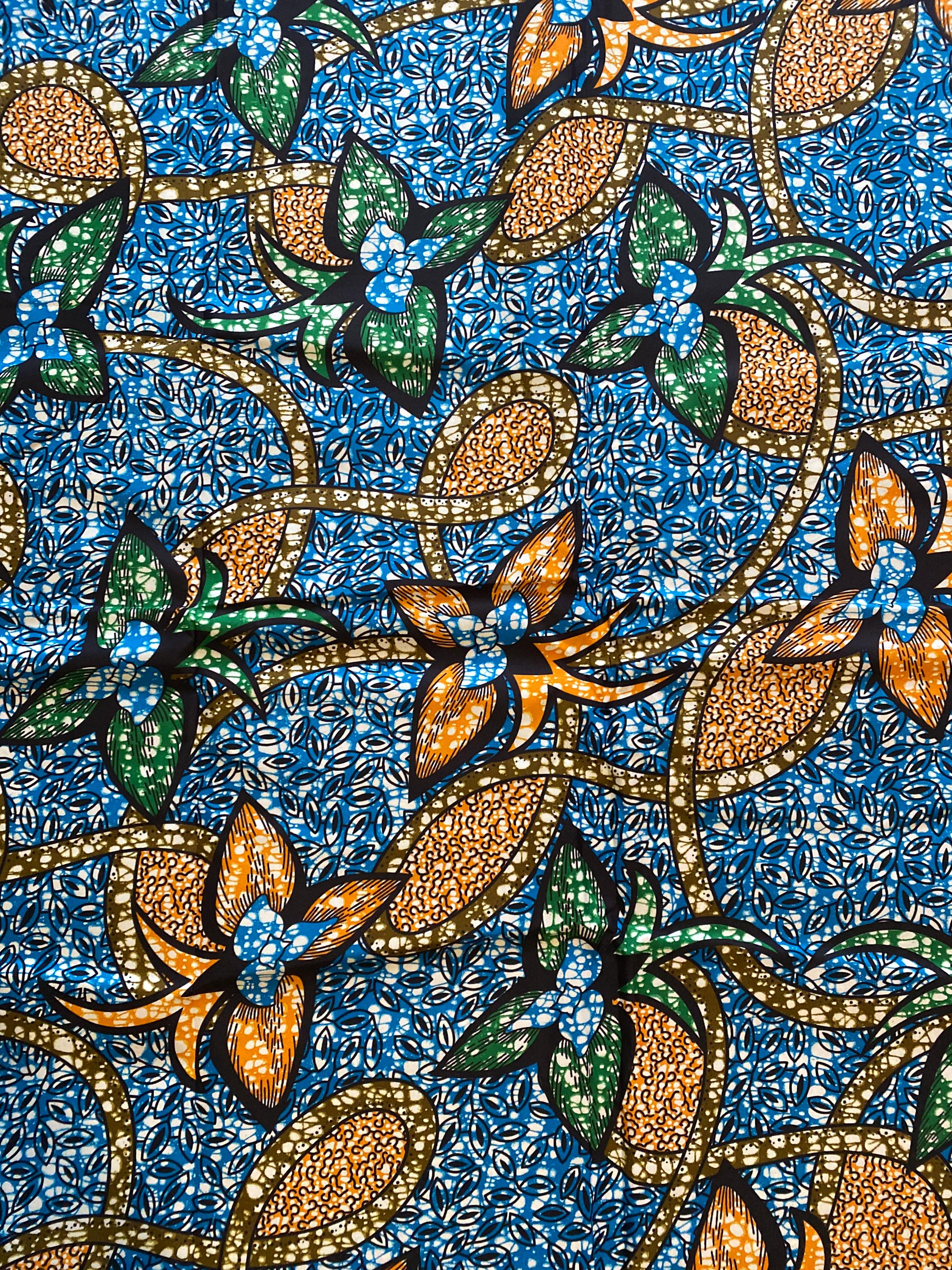 Polycotton African Fabric 6 Yards Soft Ankara Wax Print Material