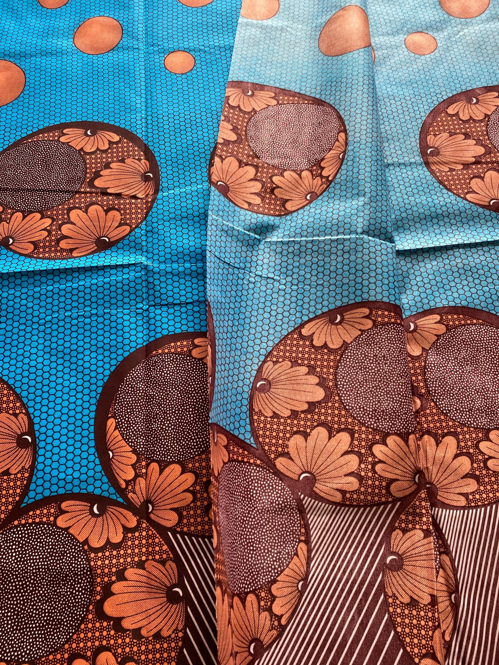 Polycotton African Fabric 6 Yards Soft Ankara Wax Print Material