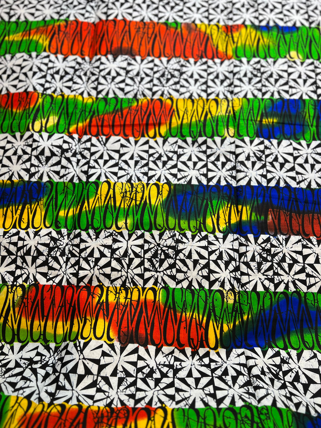 Bold Ankara African Print Fabric: 6 Yards 100% Cotton Wax Print