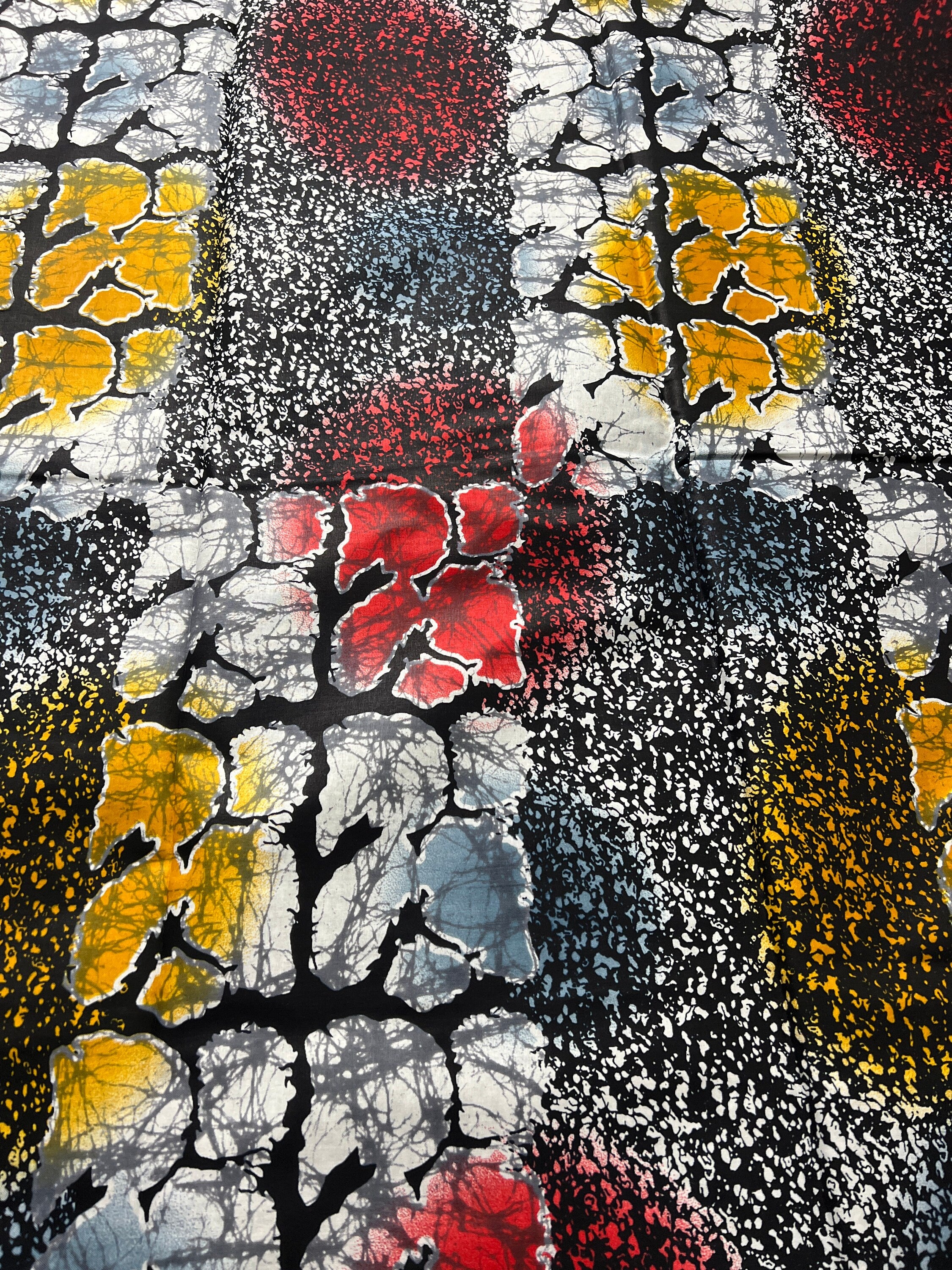 Bold Ankara African Print Fabric: 6 Yards 100% Cotton Wax Print