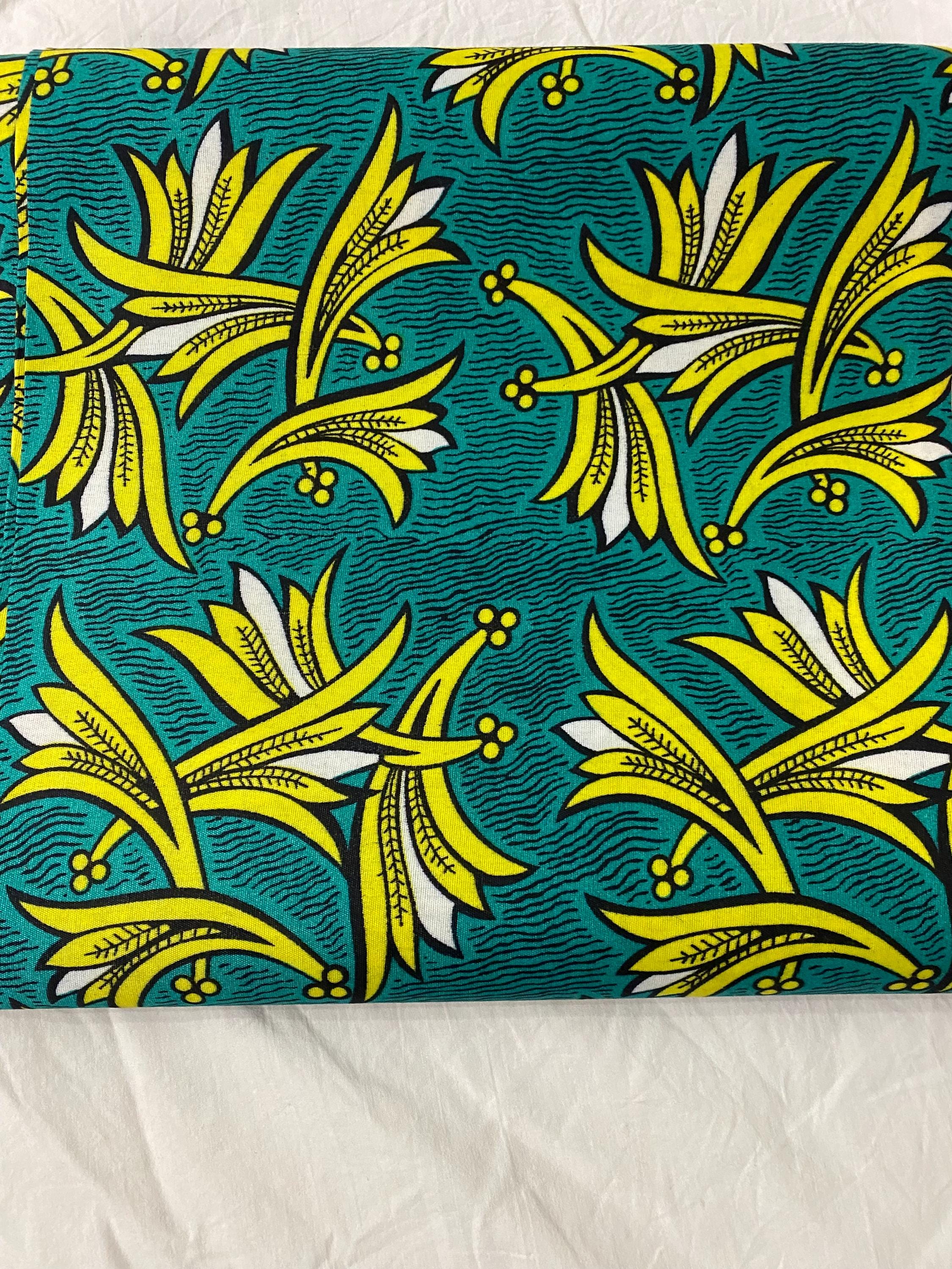 Colorful Ankara Fabric: African Print Polycotton, 6 Yards