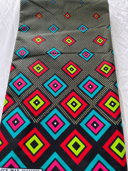 Polycotton African Fabric 6 Yards Soft Ankara Wax Print Material