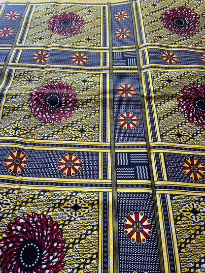 Polycotton African Fabric 6 Yards Soft Ankara Wax Print Material