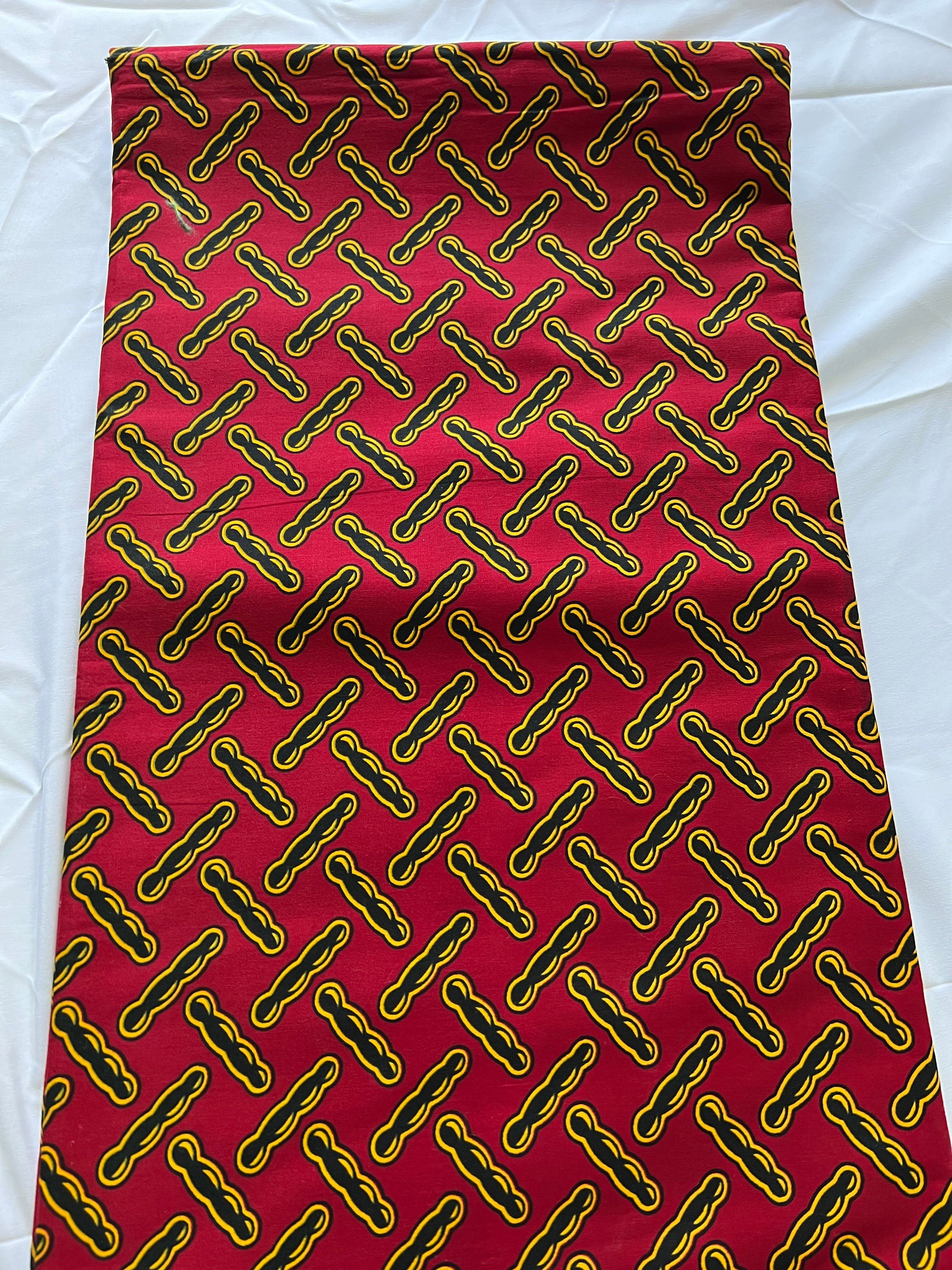 African Wax Print Fabric: Multicoloured Cotton Textile, 6 Yard