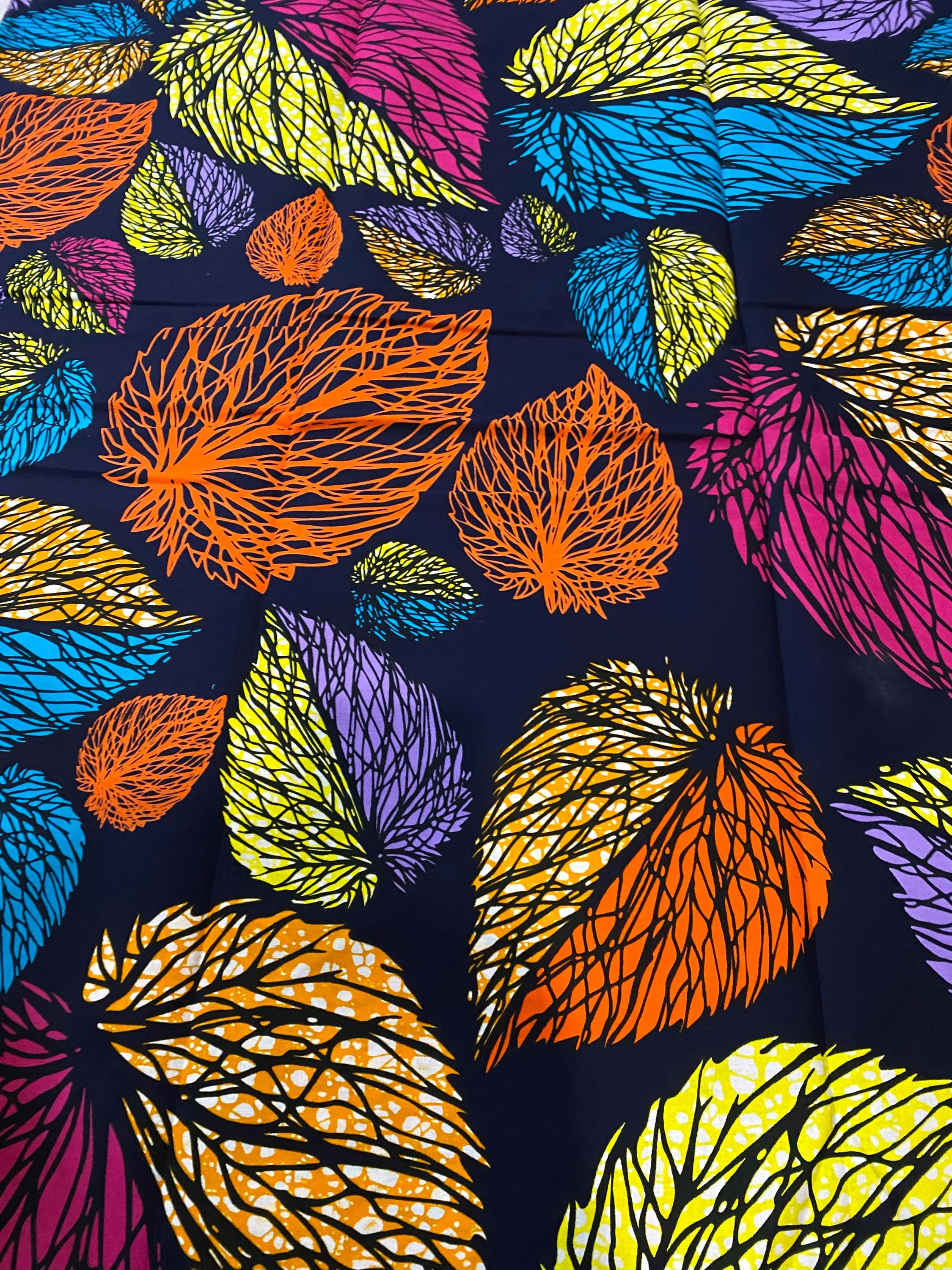 6 Yards 100% Cotton Ankara Wax Print Fabric African Print for Dressmaking, Quilting & Home Décor