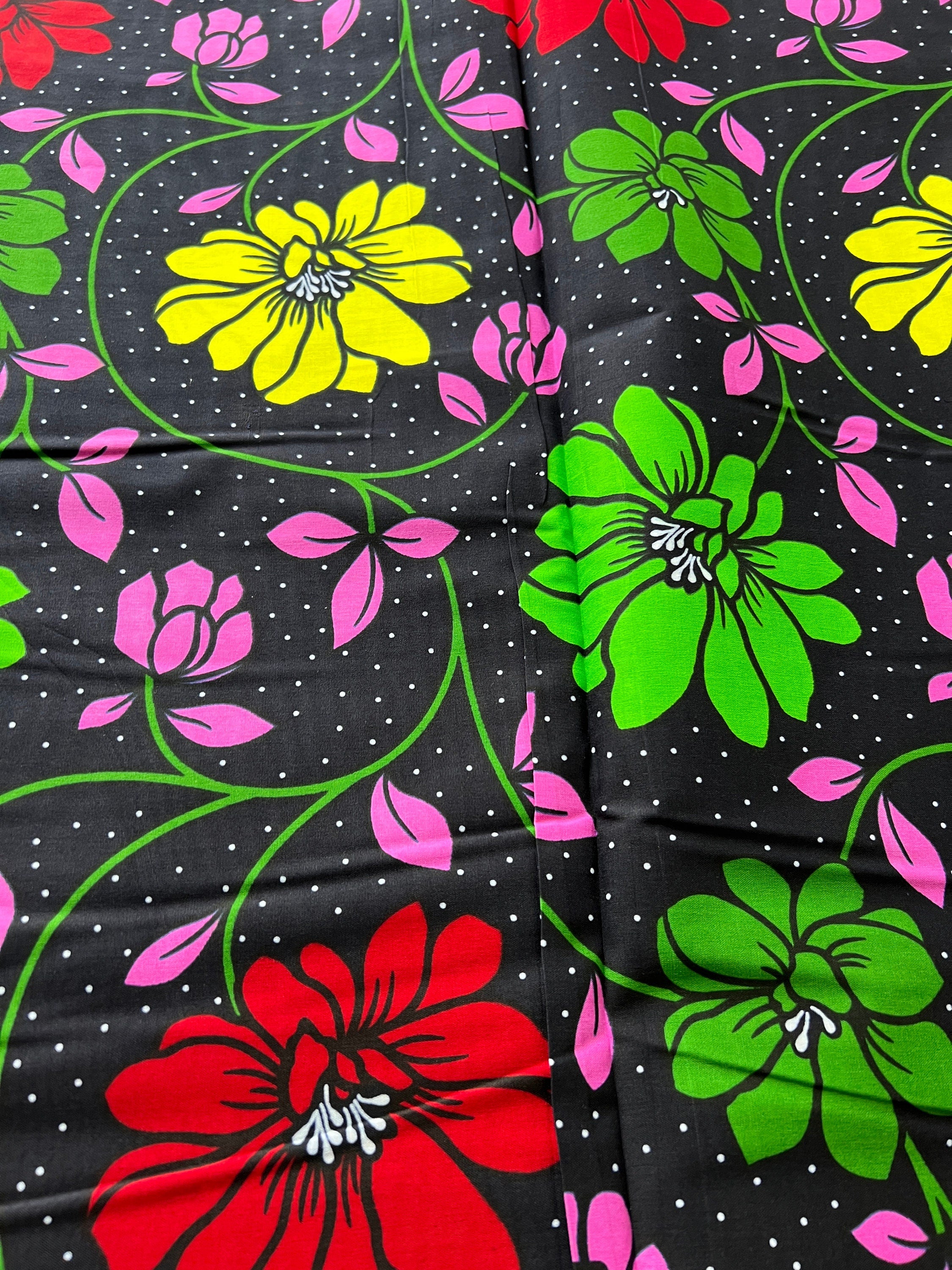 Bold Ankara African Print Fabric: 6 Yards 100% Cotton Wax Print