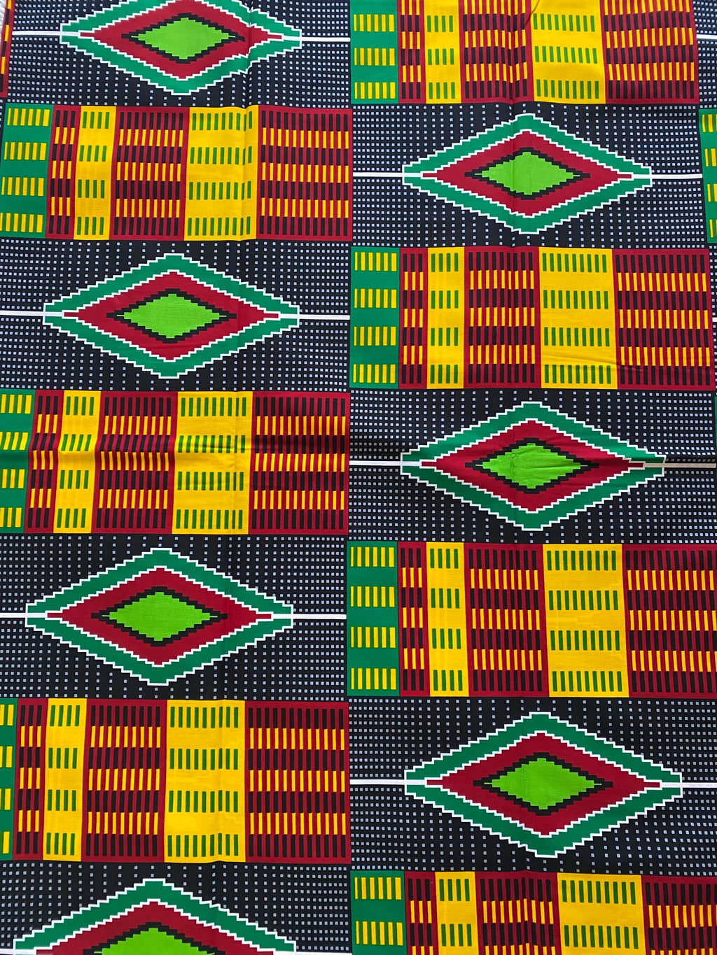 Kente Print Cotton Fabric – African Wax Print, Dress Making By The Yard