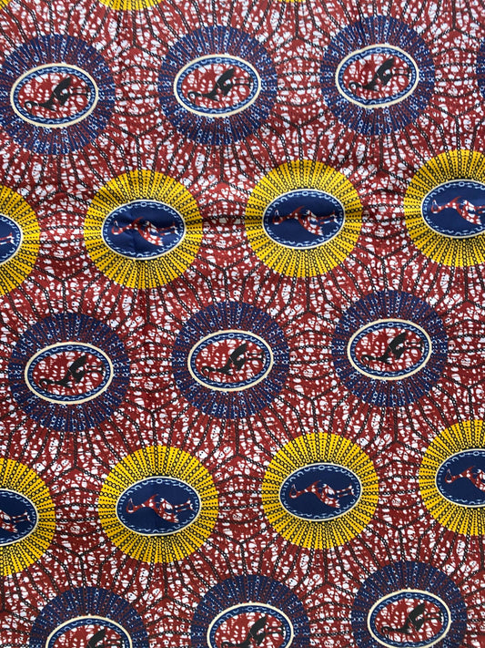 Polycotton African Fabric 6 Yards Soft Ankara Wax Print Material