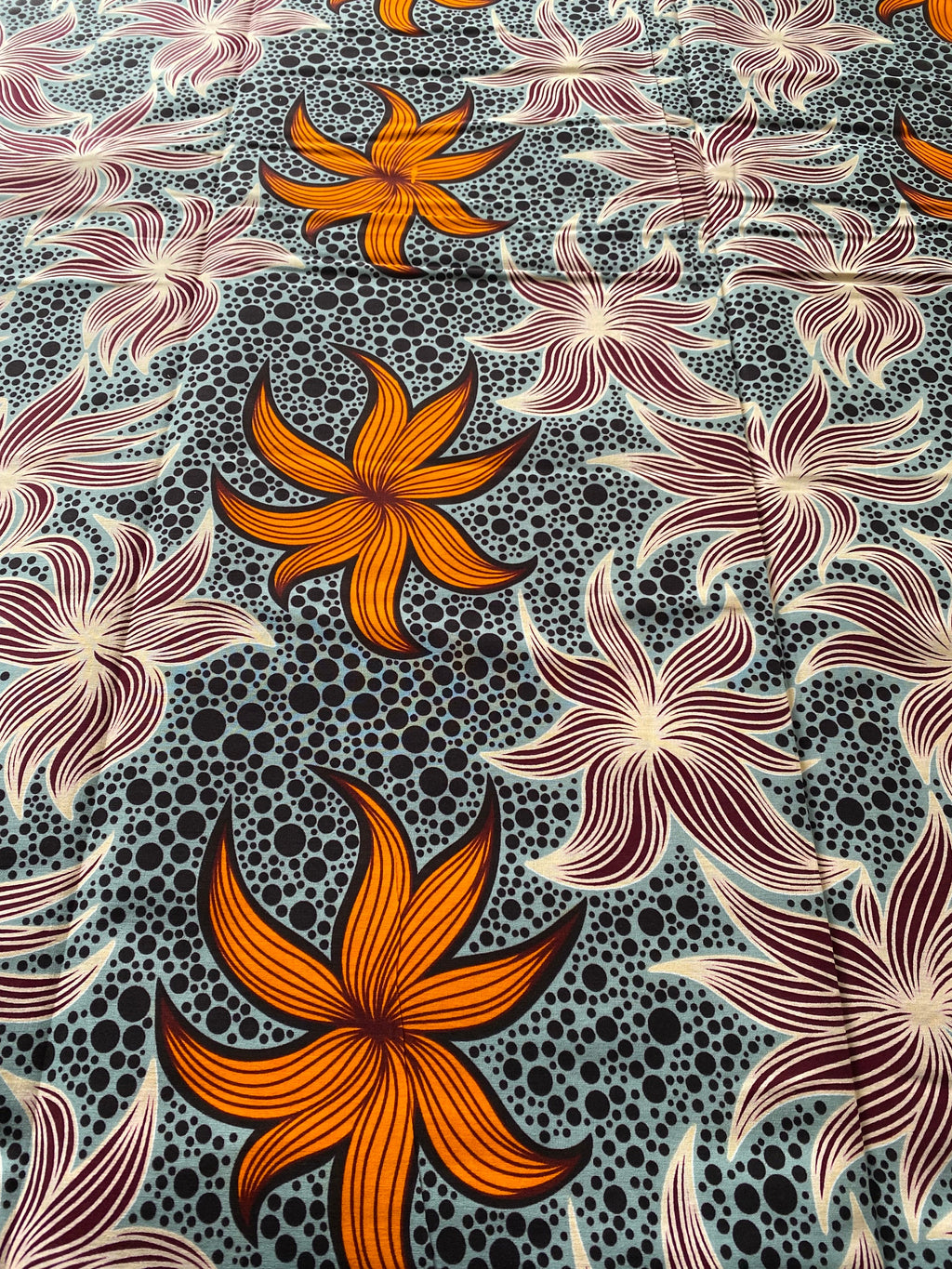 6 Yards 100% Cotton Ankara Wax Print Fabric African Print for Dressmaking, Quilting & Home Décor