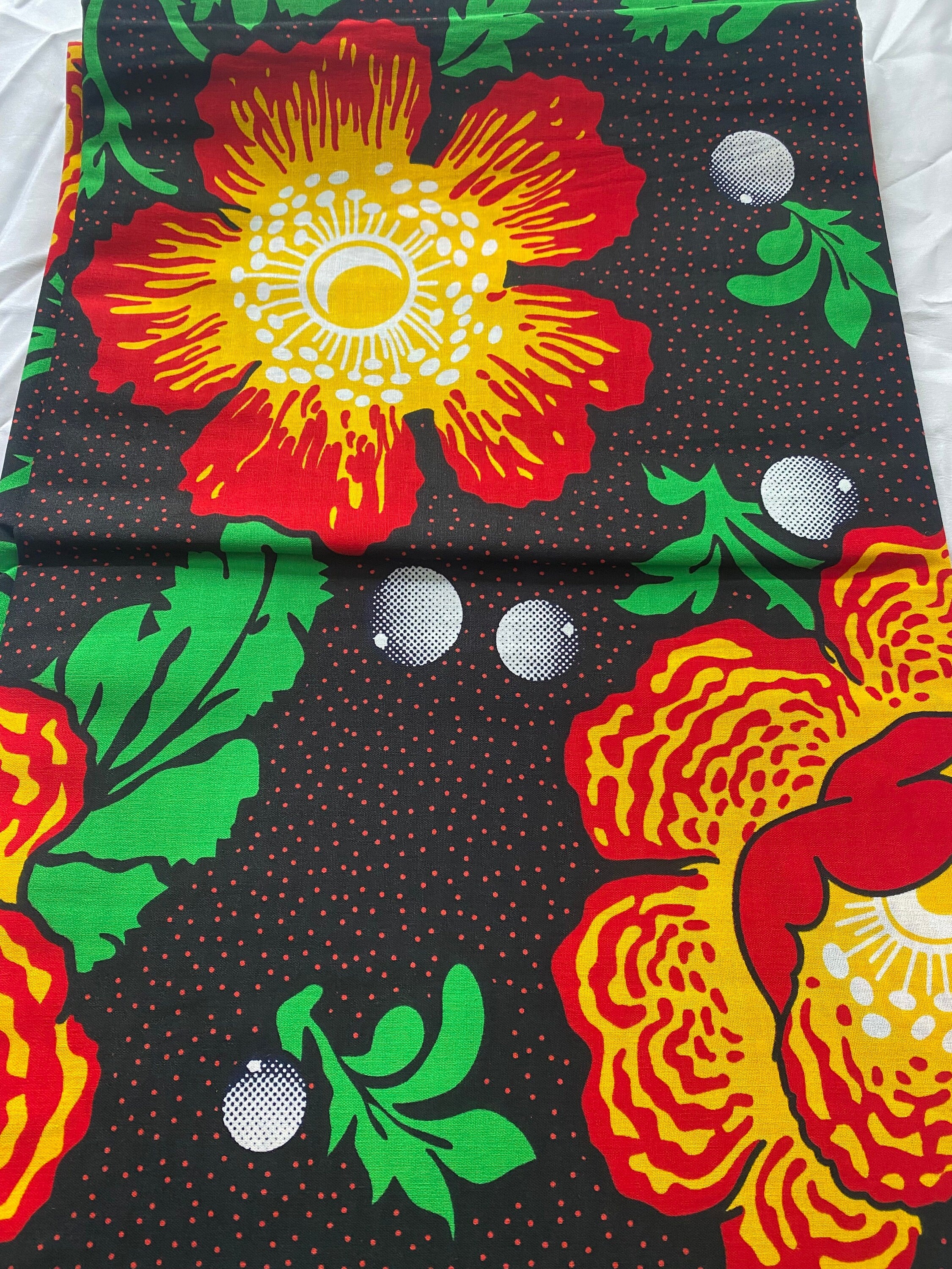 6 Yards 100% Cotton Ankara Wax Print Fabric African Print for Dressmaking, Quilting & Home Décor