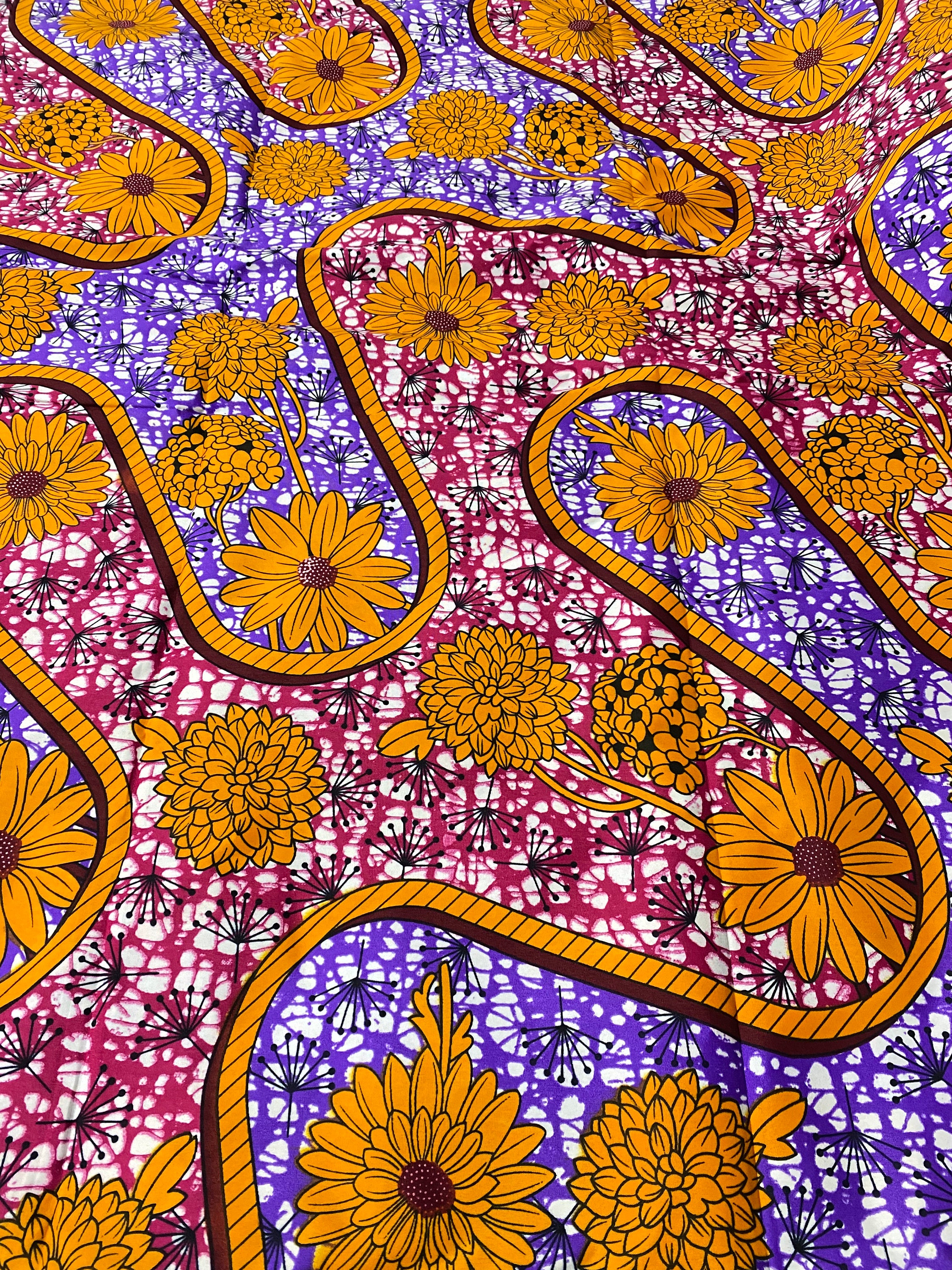 Polycotton African Fabric 6 Yards Soft Ankara Wax Print Material