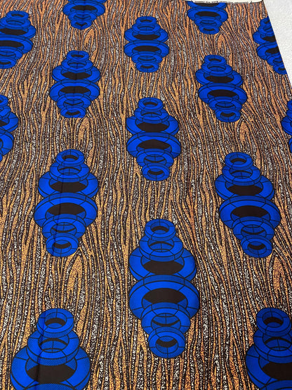 Polycotton African Fabric 6 Yards Soft Ankara Wax Print Material