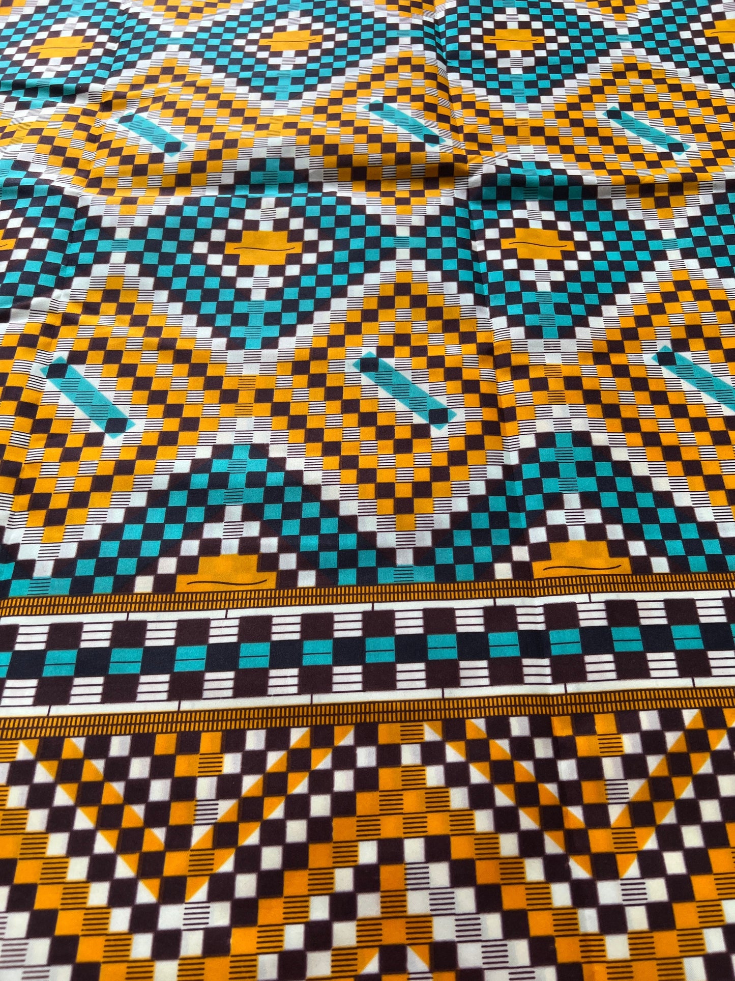 Polycotton African Fabric 6 Yards Soft Ankara Wax Print Material