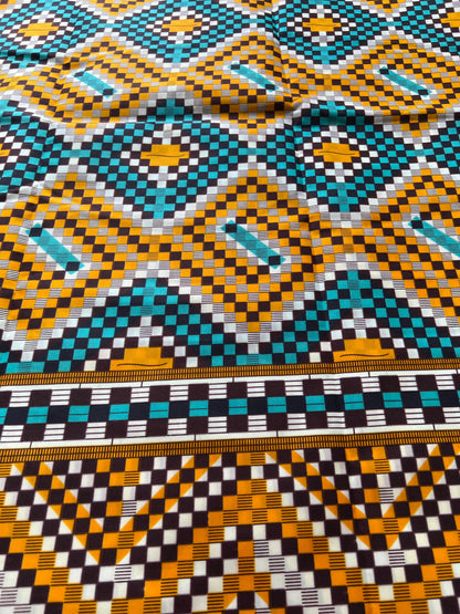 Polycotton African Fabric 6 Yards Soft Ankara Wax Print Material