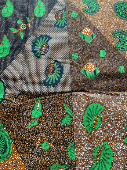 Polycotton African Fabric 6 Yards Soft Ankara Wax Print Material