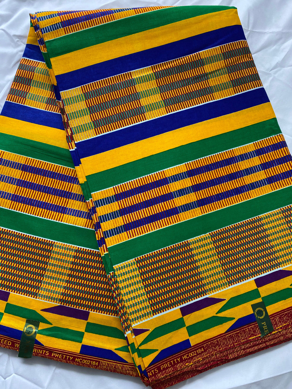 6yards Kente Genuine 100% cotton fabric  African wax