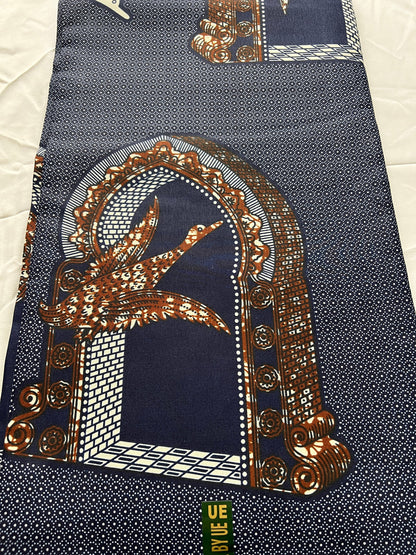 Polycotton African Fabric 6 Yards Soft Ankara Wax Print Material