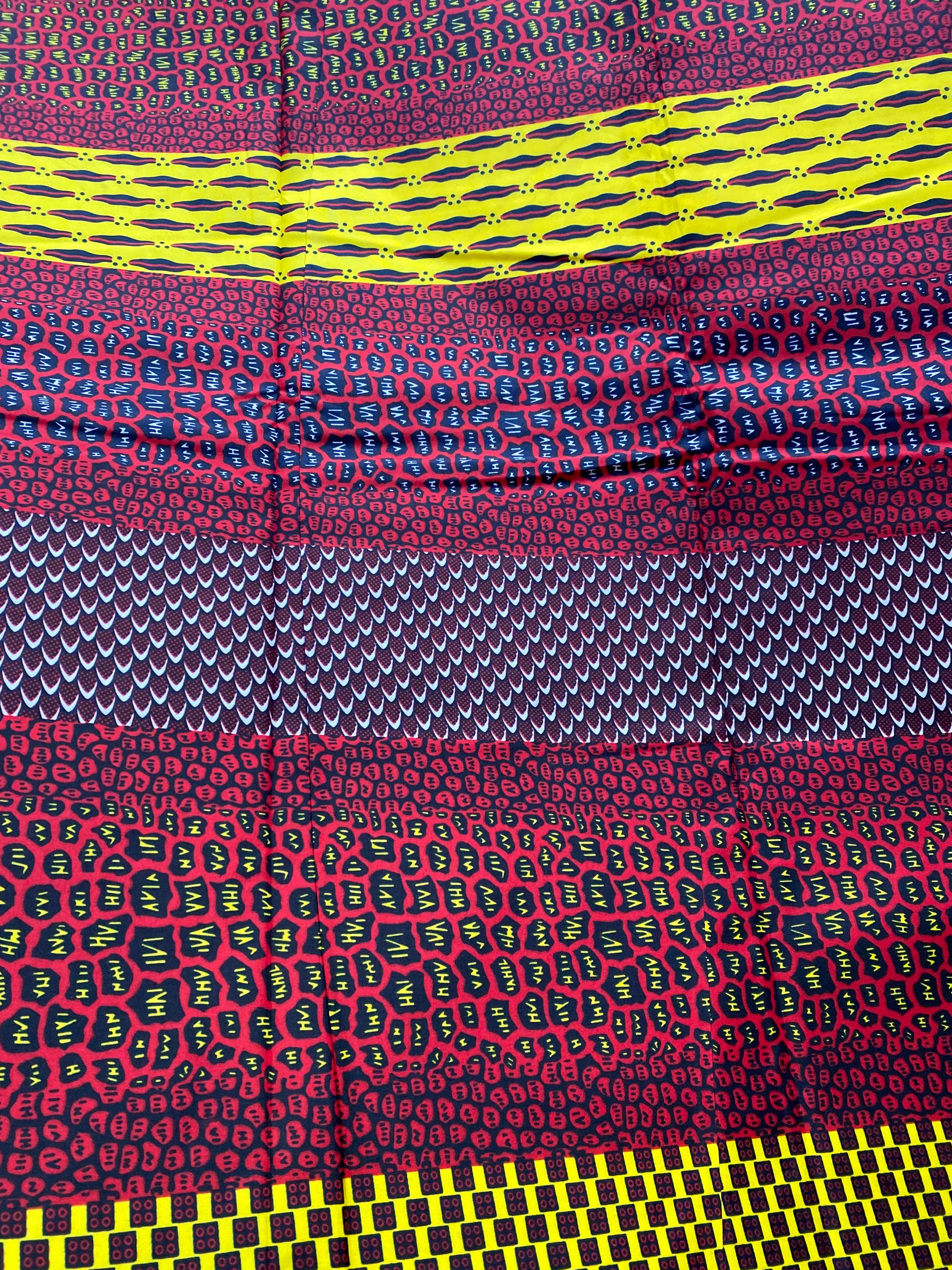 Polycotton African Fabric 6 Yards Soft Ankara Wax Print Material