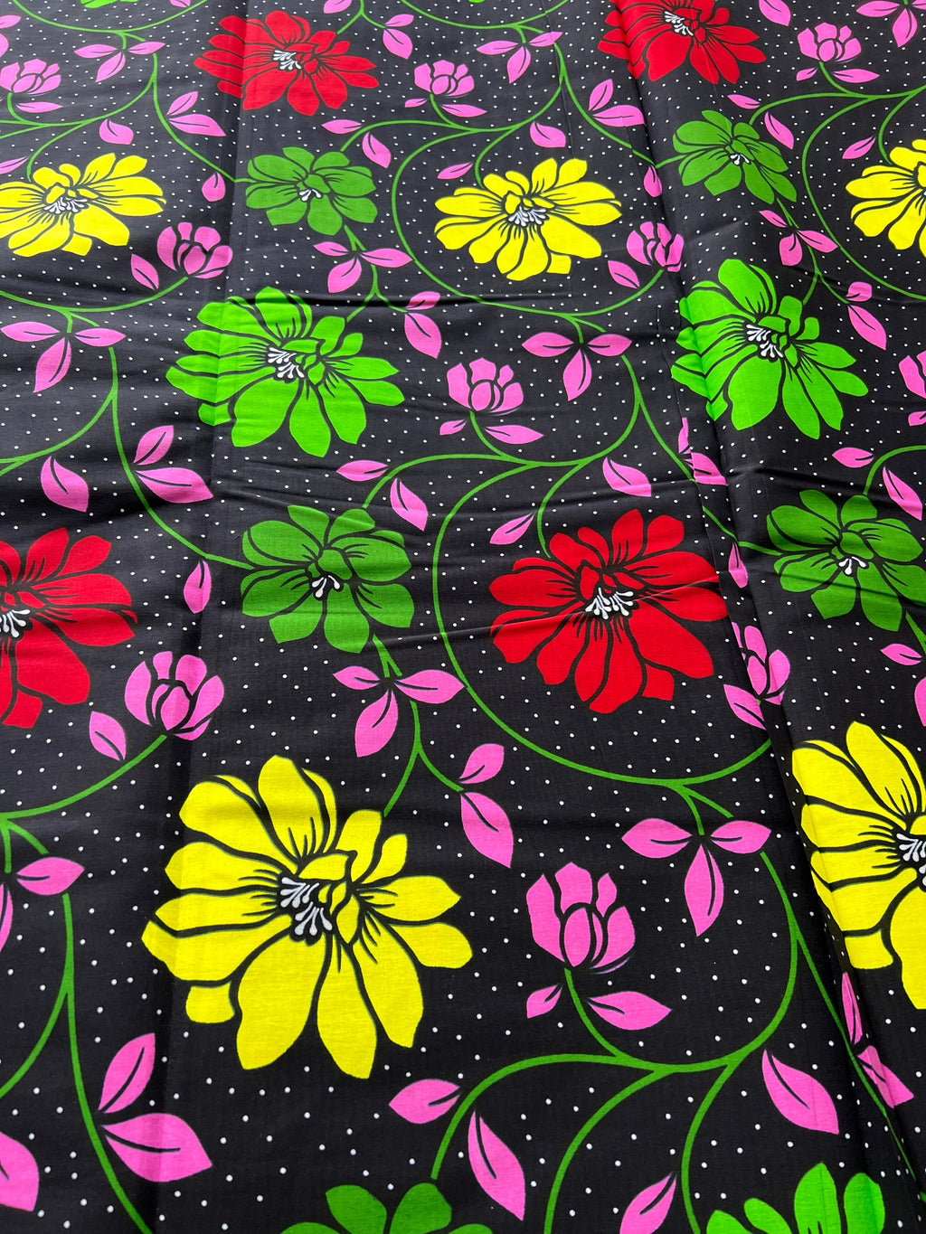 Bold Ankara African Print Fabric: 6 Yards 100% Cotton Wax Print