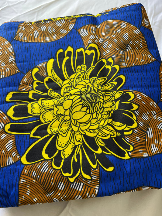 Polycotton African Fabric 6 Yards Soft Ankara Wax Print Material