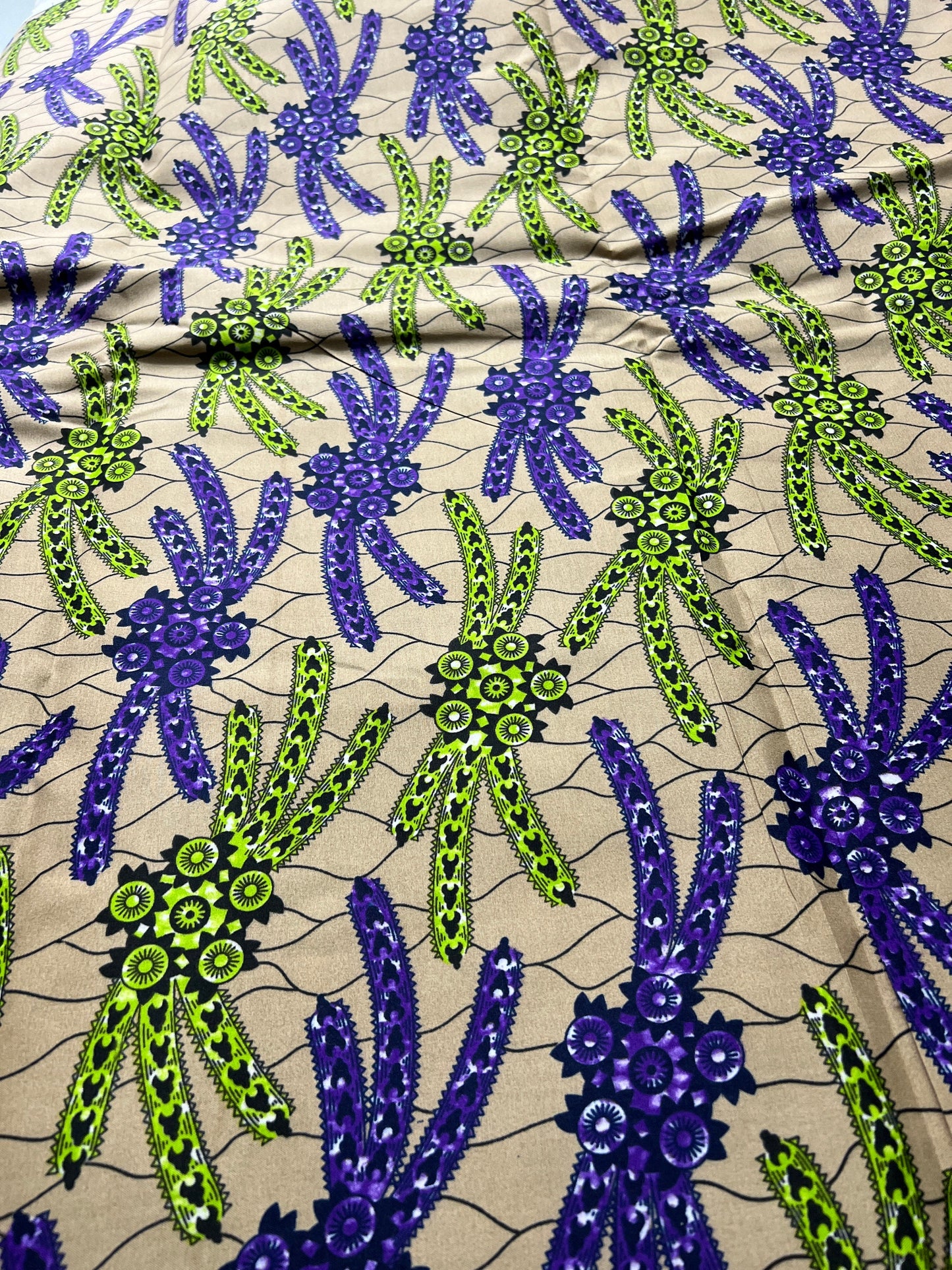 Polycotton African Fabric 6 Yards Soft Ankara Wax Print Material