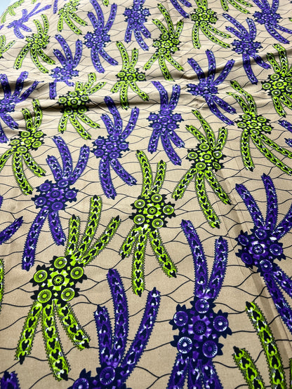 Polycotton African Fabric 6 Yards Soft Ankara Wax Print Material