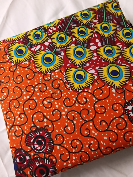 Polycotton African Fabric 6 Yards Soft Ankara Wax Print Material