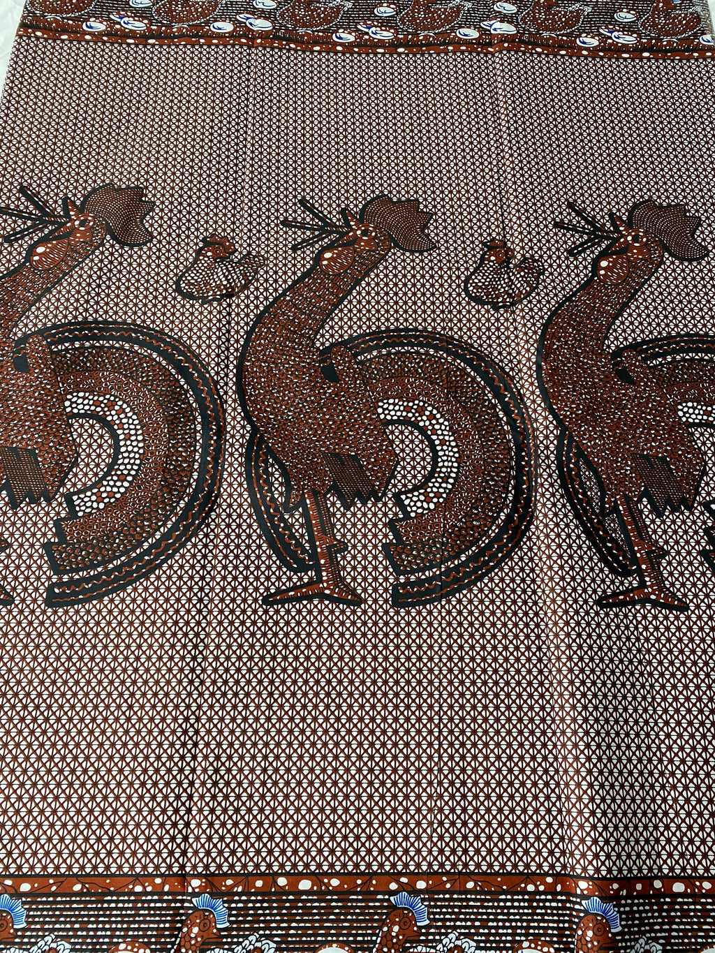 Polycotton African Fabric 6 Yards Soft Ankara Wax Print Material